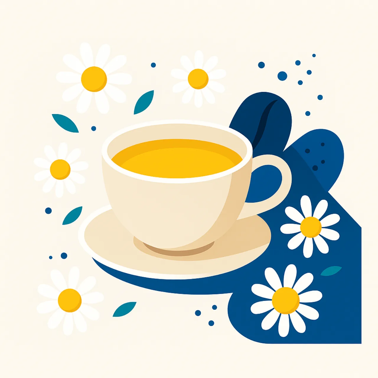 O chá de camomila não tem cafeína?