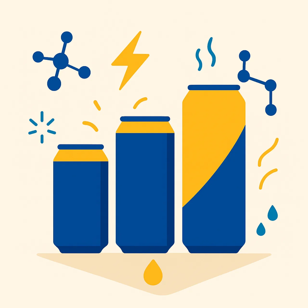 Principais bebidas energéticas: classificação por teor de cafeína